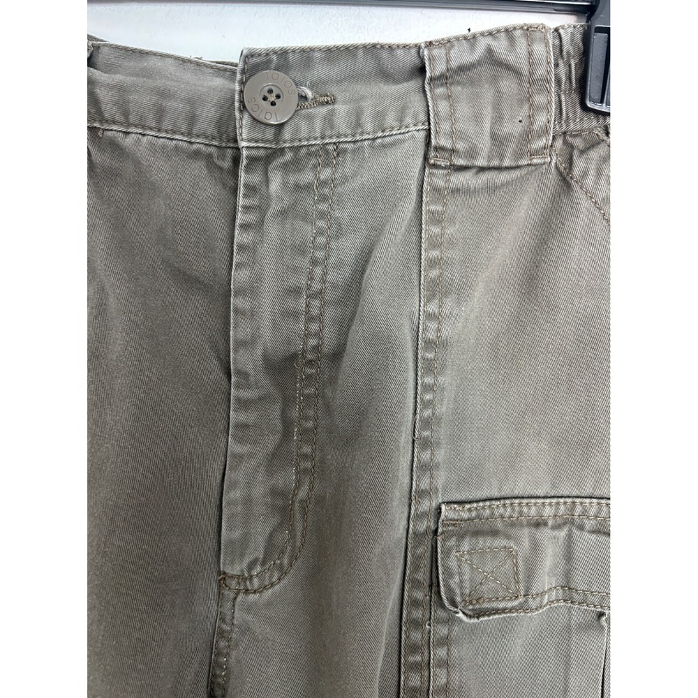 Talos Mens Cargo Shorts Size 38 Olive Green Cotton Elastic Waist Outdoor Casual View 4